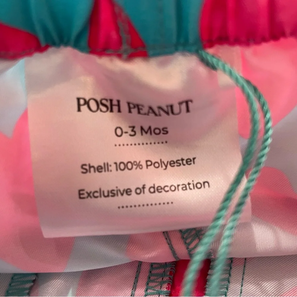 New! Posh Peanut Queen Of Hearts Baby Boy's Swim Shorts Size 0-3 Months